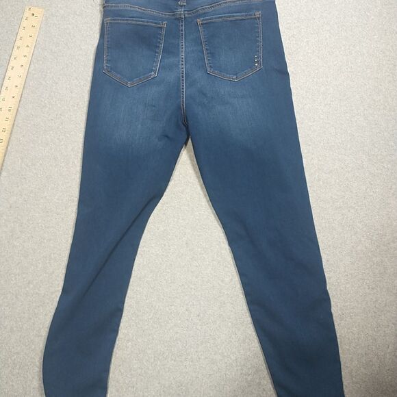 COPY - Rachel Rachel Roy Size 12 Inseam 26" Blue Denim Jeggings Pull On Jeans . - Picture 6 of 8